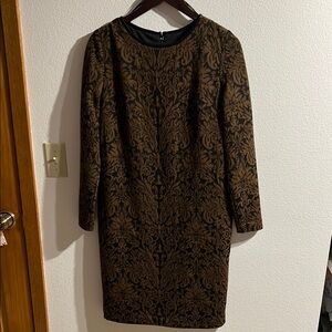 Elegant Black and Brown Dress